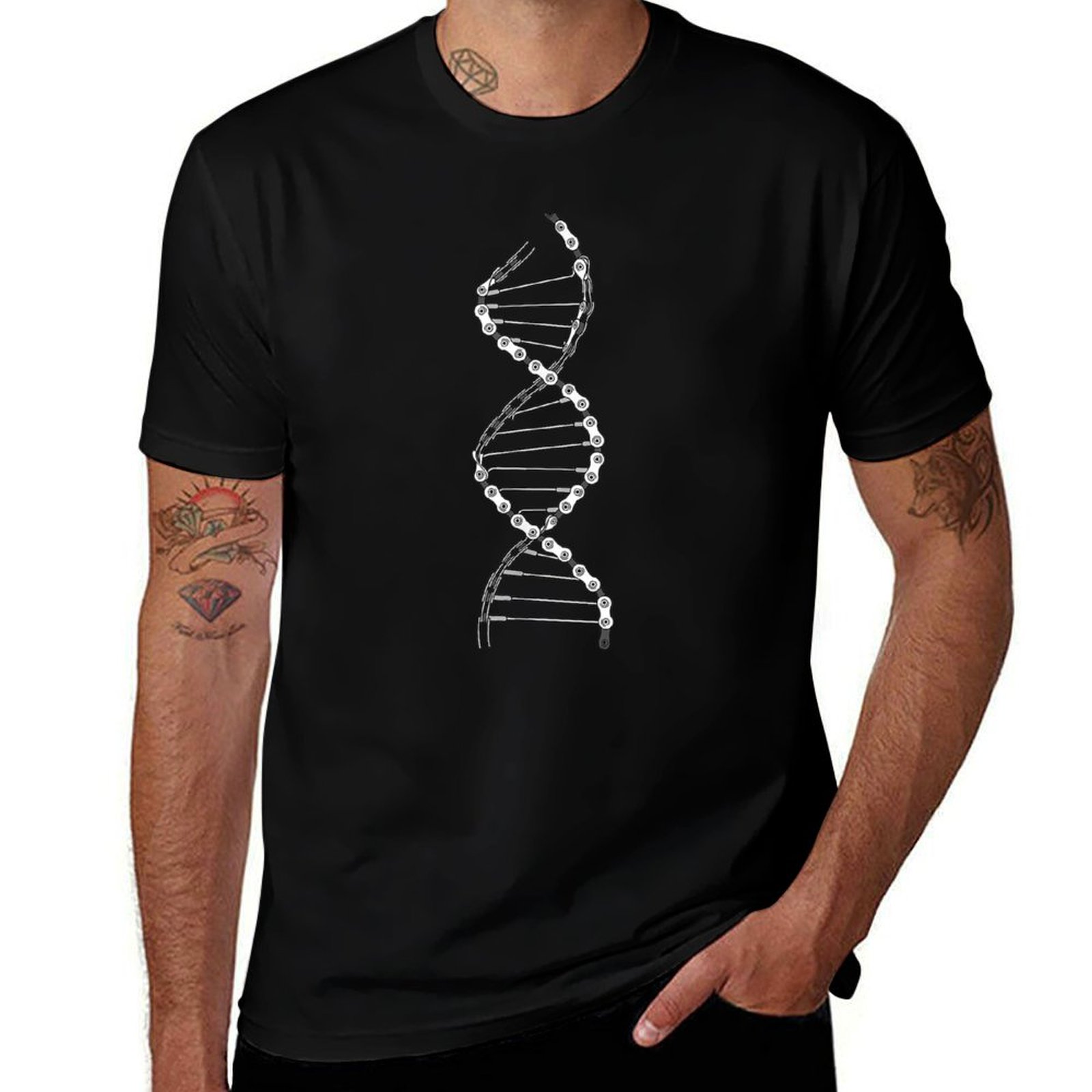 Mountain Biking Outfit - Funny DNA Cycling Bicycle Chain Mountain