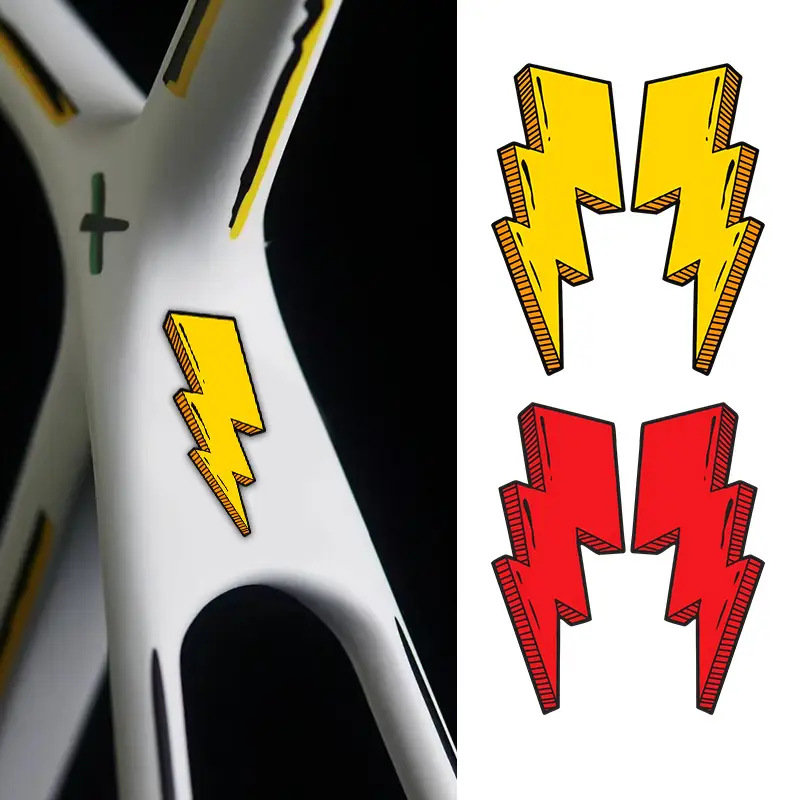 Mountain Biking Helmet - 1pcs Lightning Stickers Bicycle Frame Sticker