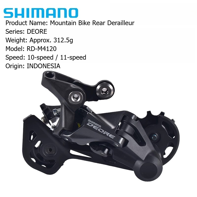 SHIMANO DEORE RD M4100 M4120 R - Rear Derailleur Shadow review and price