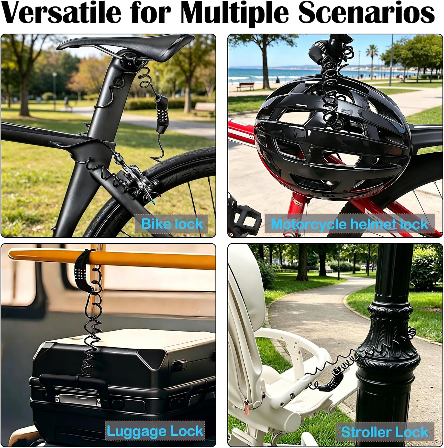 4-Digit Password Bike Lock Por - Mountain Biking Helmet review and price