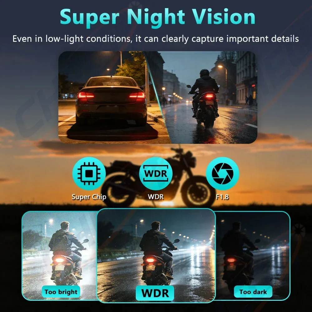 Motorcycle DVR 2K HD WiFi & AP - Mountain Biking Images review and price