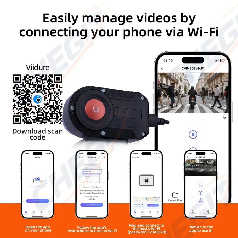 Motorcycle DVR 2K HD WiFi & AP - Mountain Biking Images review and price