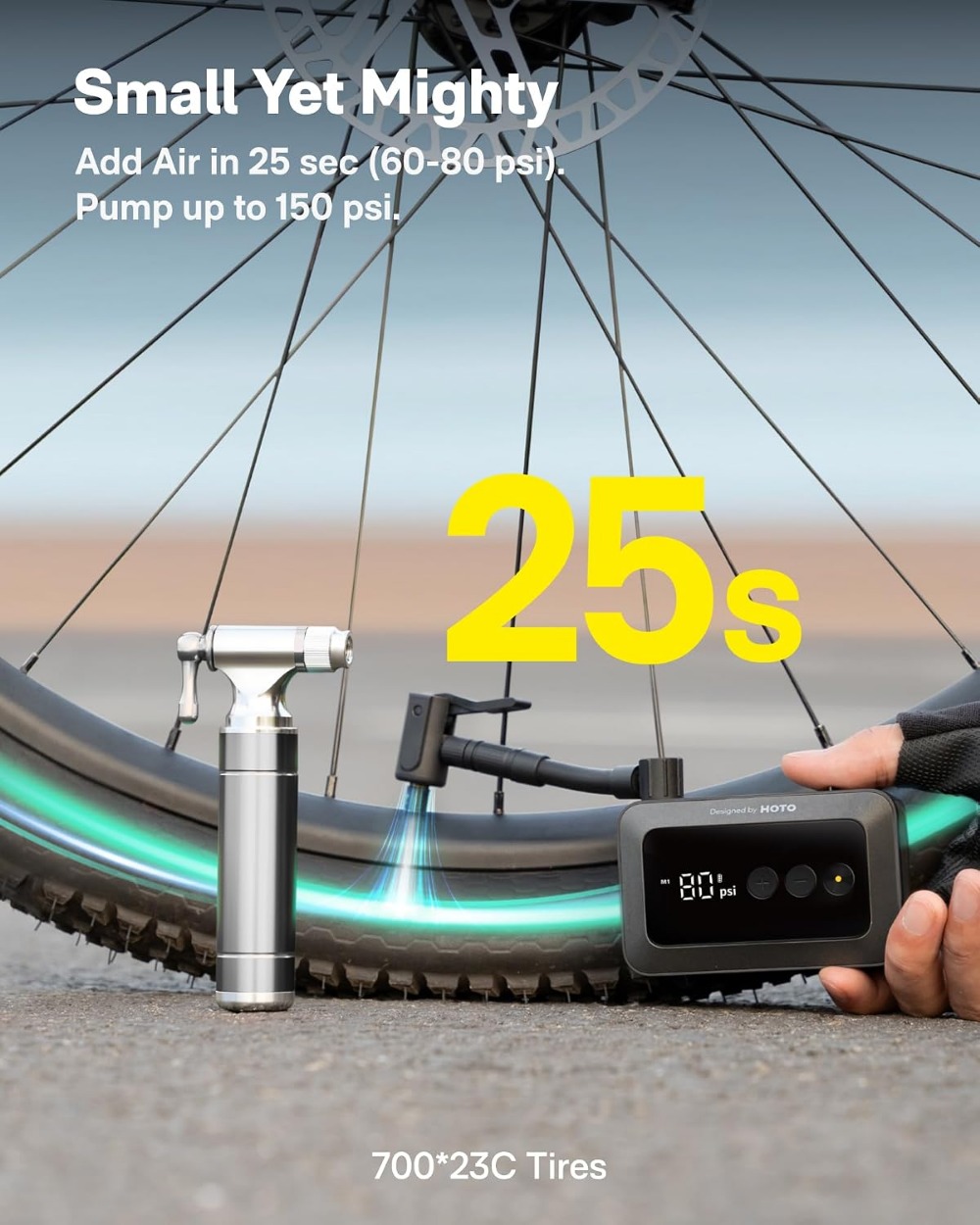Mini Bike Tire Pump, 25s Fast  - Mountain Biking Images review and price