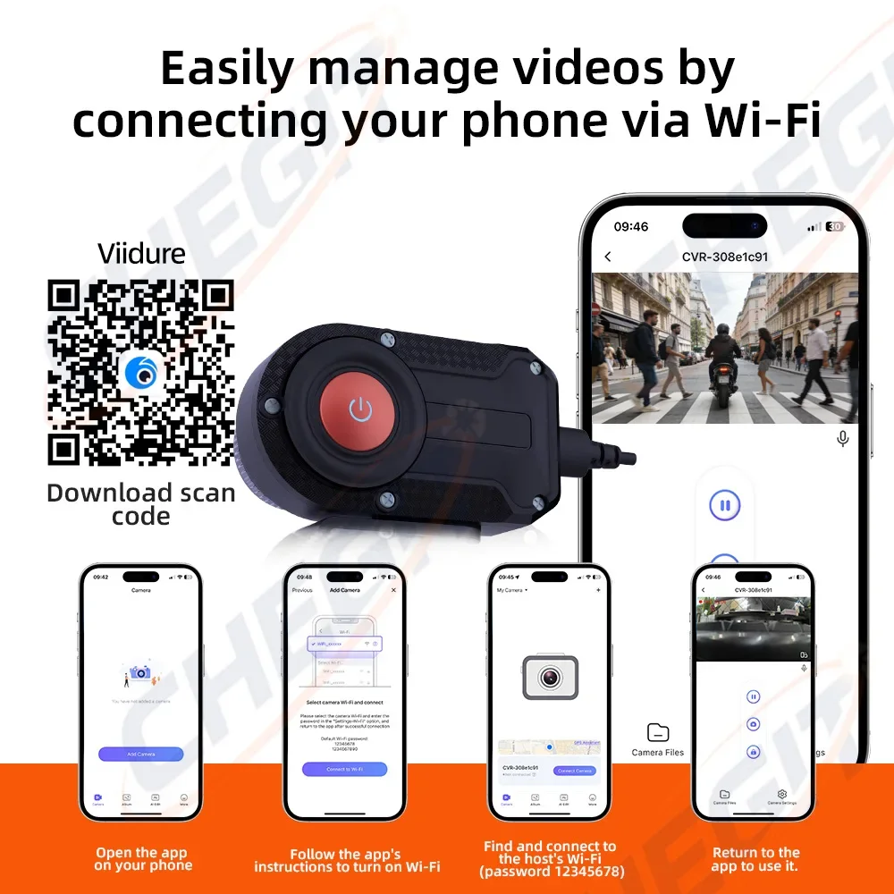 Motorcycle DVR 2K HD WiFi With - Mountain Biking Images review and price